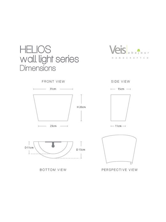 Veis Lamp Wall with Socket E14 Red 30x20x15cm