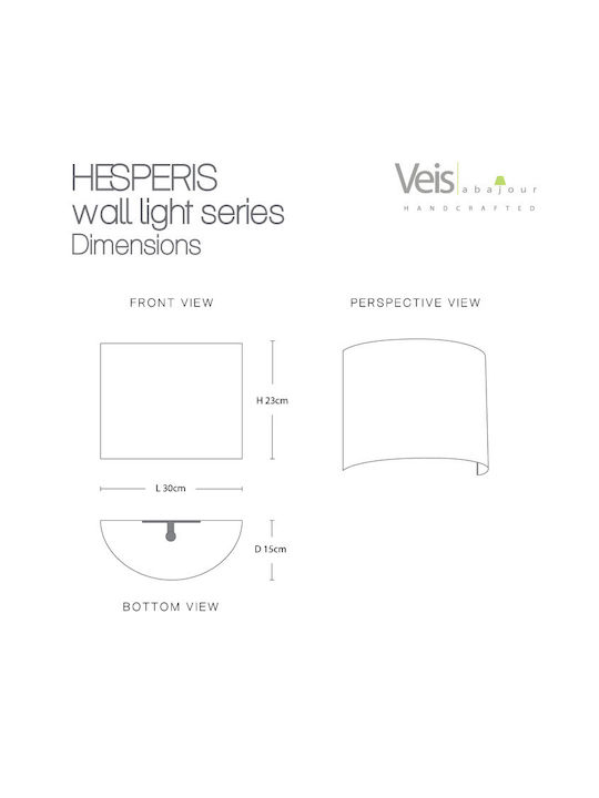 Veis Leuchte Wand mit Fassung E14 Lila 30x22x15cm