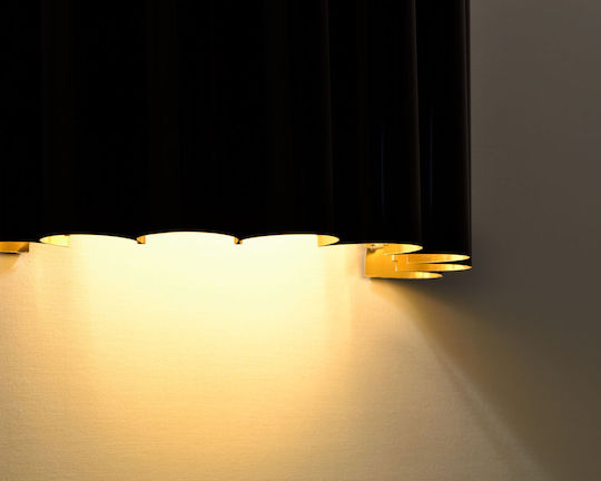 Veis Leuchte Wand mit Fassung E14 Schwarz 34x25x18cm
