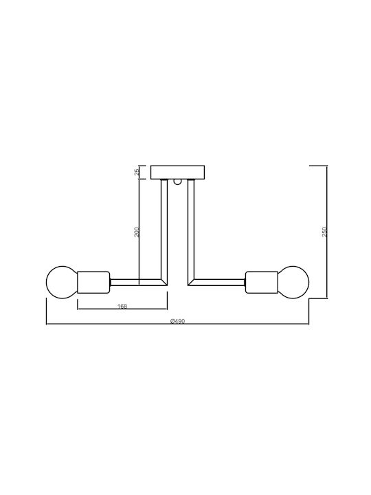 Agora Lighting Plafonieră de Tavan 49buc Aurie cu Soclu E27