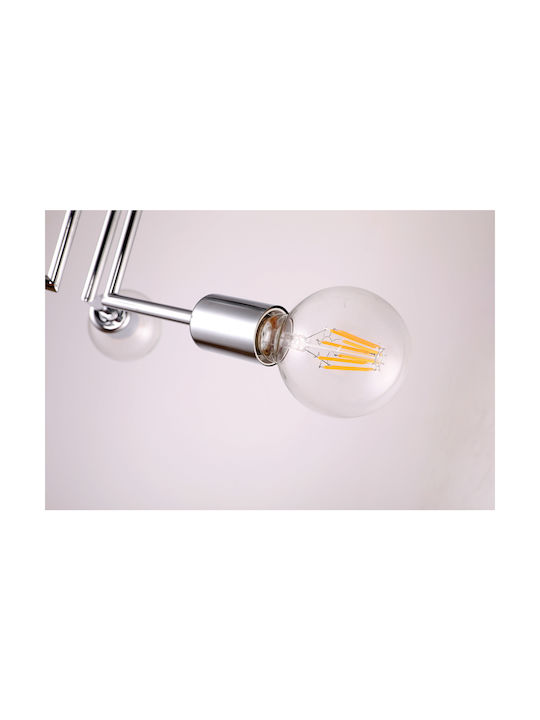 Agora Lighting Deckenleuchte 49cm Silber mit Fassung E27