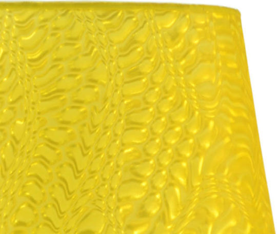 Veis Metal Table Lamp for Socket E14 with Yellow Shade and Silver Base