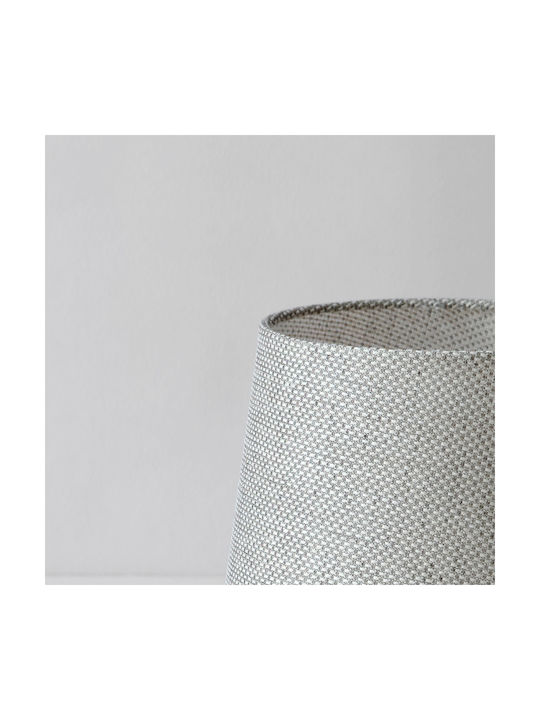 Veis Metal Table Lamp for Socket E14 with Beige Shade and White Base