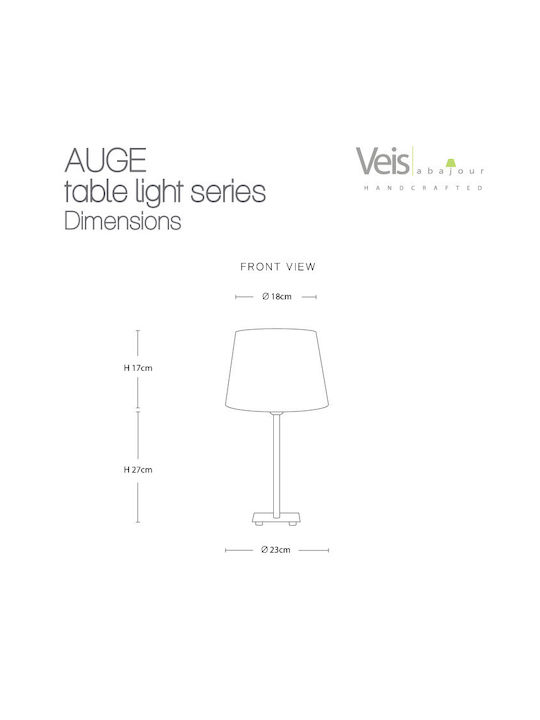Veis Fabric Table Lamp for Socket E14 with Lilac Shade and Black Base