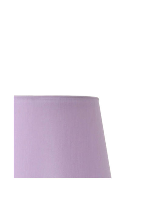 Veis Fabric Table Lamp for Socket E14 with Lilac Shade and Black Base