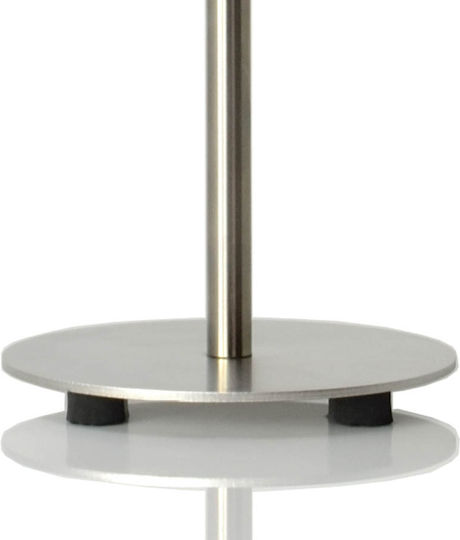 Veis Metal Table Lamp for Socket E14 with Blue Shade and Silver Base