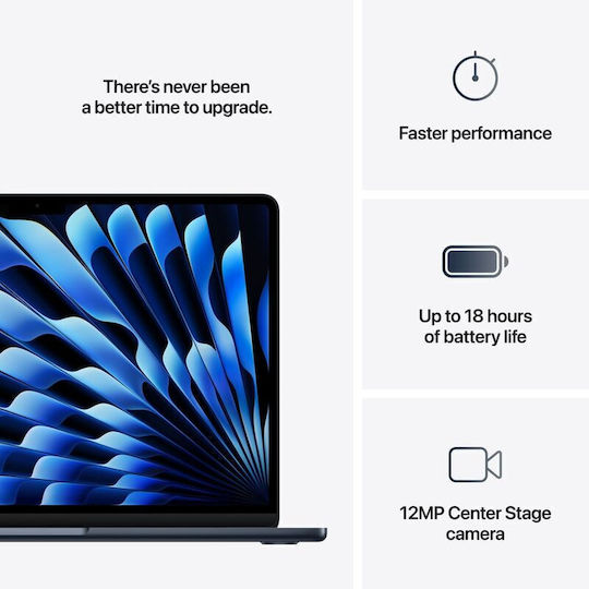 Apple MacBook Air 13.6 IPS Retina Display (M4 10-Core 24GB 512GB SSD 10-Core GPU) with 35W Charger (Dual Port) Midnight International English Keyboard
