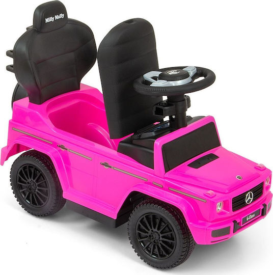 Milly Mally Mercedes G350D Baby Push Walker with Parental Handle for 12+ Months with Sounds Pink