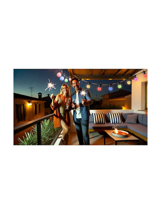 Woox Luminiță Garland LED Smart Etanșă cu 10 Becuri RGB