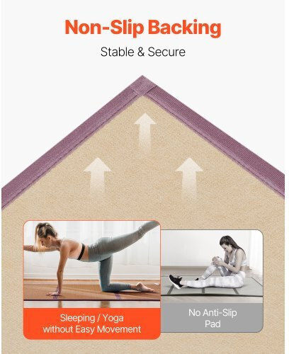 Vevor Αναδιπλούμενο Στρώμα Γυμναστικής Yoga Μπεζ (203x99cm)