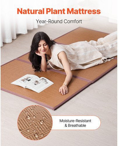 Vevor Αναδιπλούμενο Στρώμα Γυμναστικής Yoga Μπεζ (203x99cm)