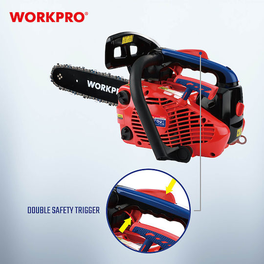 WorkPro Gasoline Chainsaw with Blade 25cm