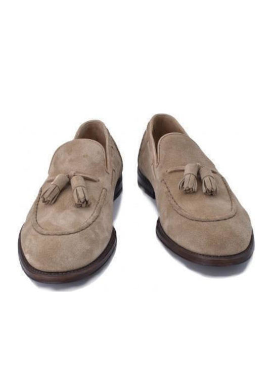 Suede Ανδρικά Loafers σε Καφέ Χρώμα