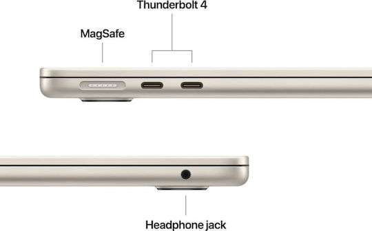 Apple MacBook Air 13,6" Ecran Retina Panou IPS (M4-10 Nuclee/24GB/512GB SSD/10-Core GPU) cu Încărcător 35W Dublu Port Starlight Tastatură International English
