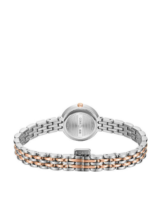 Cerruti Crystals Ceas de Damă cu Rose Gold Brățară Metalică