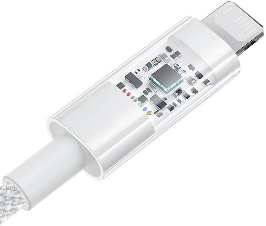 Baseus Gem Regular USB-A la Cablu Lightning 20W Alb 1m (P10373003211-00)