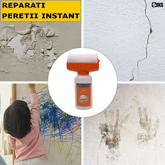 Siks Trafalet pentru vopsit pereți cu rezervor inclus Lavabil Kit de reparație instantanee pentru pereți vopsea albă Anti-mucegai Reutilizabil 500 ml Alb