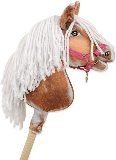 Hobby Horse Small Stick Horse Premium Spotted Tobiano White Mane A4