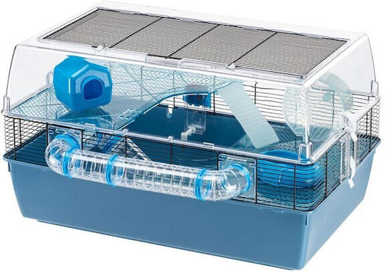Ferplast Duna Fun Cușcă pentru Rozătoare Cusca pentru hamsteri cu acoperiș deschis albastru 71.5x46x41cm