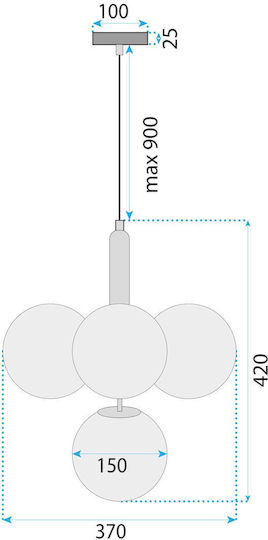 Pendelleuchte App1574-5cp Gold