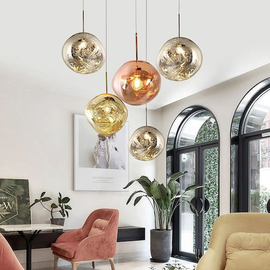 App331-1cp Gold Glass Ceiling Light Fixture