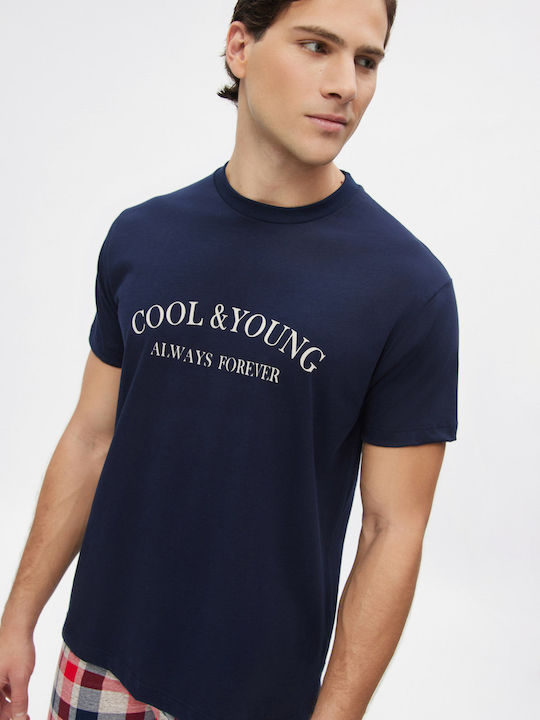 Minerva Calico Summer Check Καλοκαιρινή Καρό Ανδρική Πιτζάμα Βαμβακερή Minerva Calico Summer Check Καλοκαιρινή Καρό Ανδρική Πιτζάμα Βαμβακερή