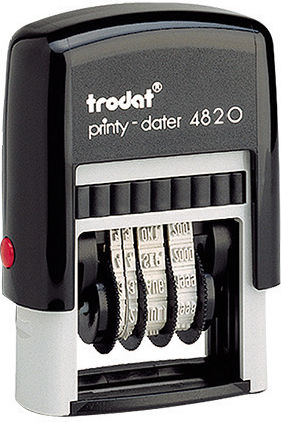Trodat Date Stamp in Greek Language and Black Ink