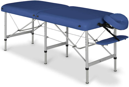 Habys Alu 60 Vinyl Flex K012 Aluminum Portable Blue Massage and Physiotherapy Bed 90x60cm