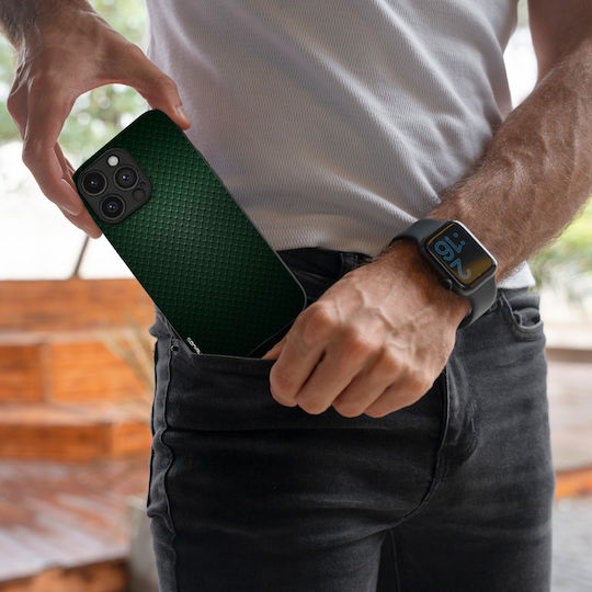 Sonique Carbon Series Case for Motorola Moto E22 4G Green