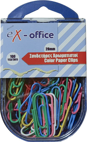 Exas Paper Set of 100pcs Paper Clips Νο.3 28mm 089404476