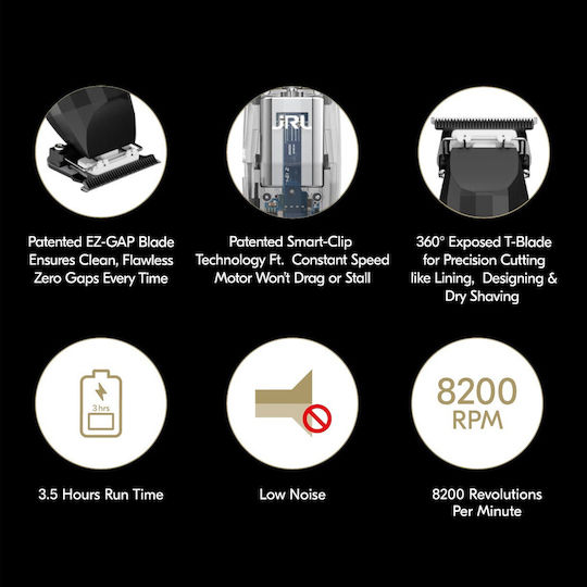 jRL Onyx Professional Rechargeable Hair Clipper White 2020T-B-W