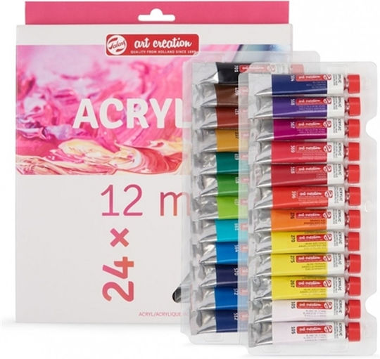 Royal Talens Art Creation Acrylic Paint Set in Multicolour color 12ml 24pcs