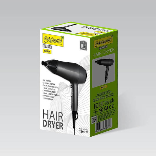 Maestro Hair Dryer Πιστολάκι Μαλλιών 2100W