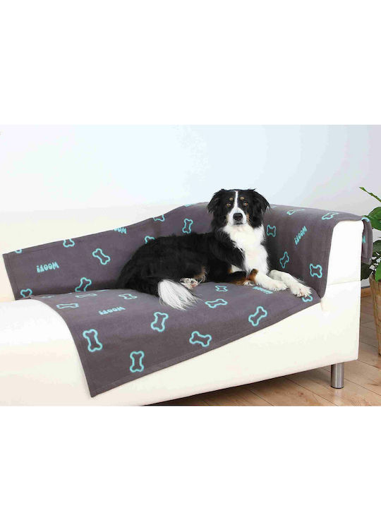 Trixie Barney Blanket Dog Taupe/Blue 150x100cm