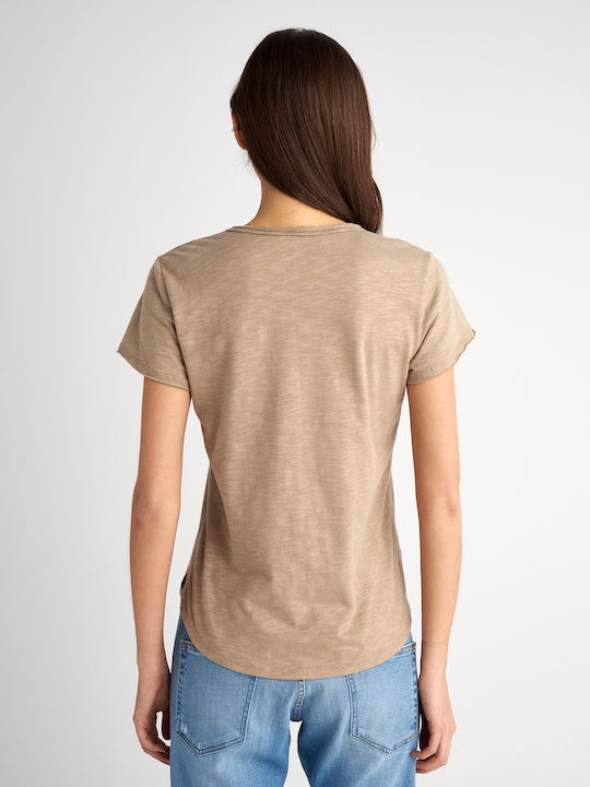 Donna Women's Blouse Cotton Beige Light