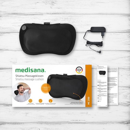 Medisana Pernă de masaj Shiatsu pentru gât, spate & picioare cu funcție de încălzire Negru