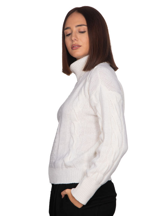 Women's Sweater Woolen Ecru
