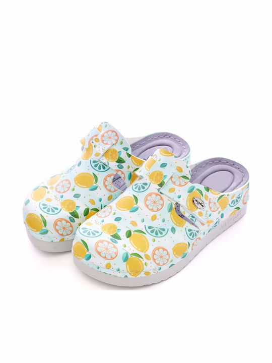 Sunshine Damen Anatomisch Clogs Gelb