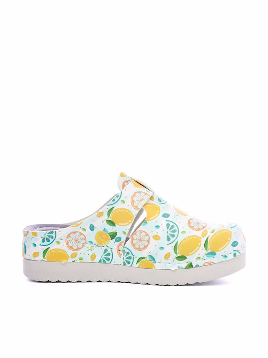 Sunshine Damen Anatomisch Clogs Gelb
