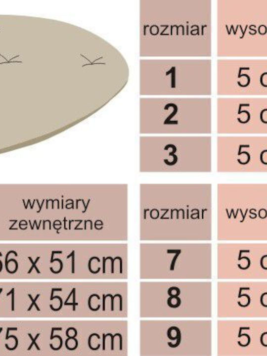 Hobbydog Μαξιλάρι Σκύλου Οβάλ Γκρι 75x58εκ.