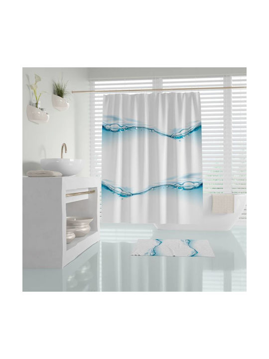 Tropik Home Κουρτίνα Μπάνιου Υφασμάτινη 180x200cm Waterdrop