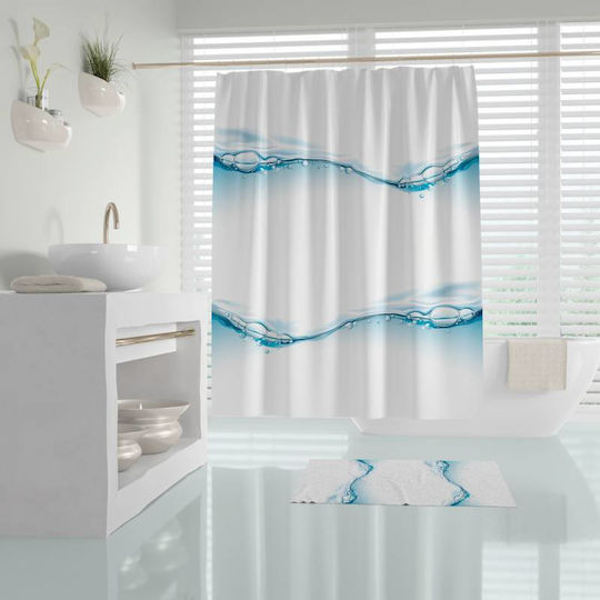 Tropik Home Душ завеса Тъканна 180x200см Waterdrop