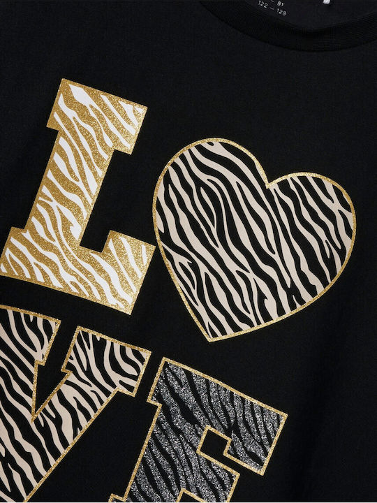 Kids' Shirt Short Sleeve Black Heart