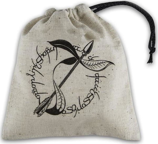 Q Workshop Elvish Dice Bag Würfelbeutel Beige & Schwarz BELV141