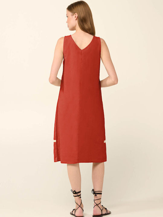 Sommer Midi Damenkleid Beiges Haut