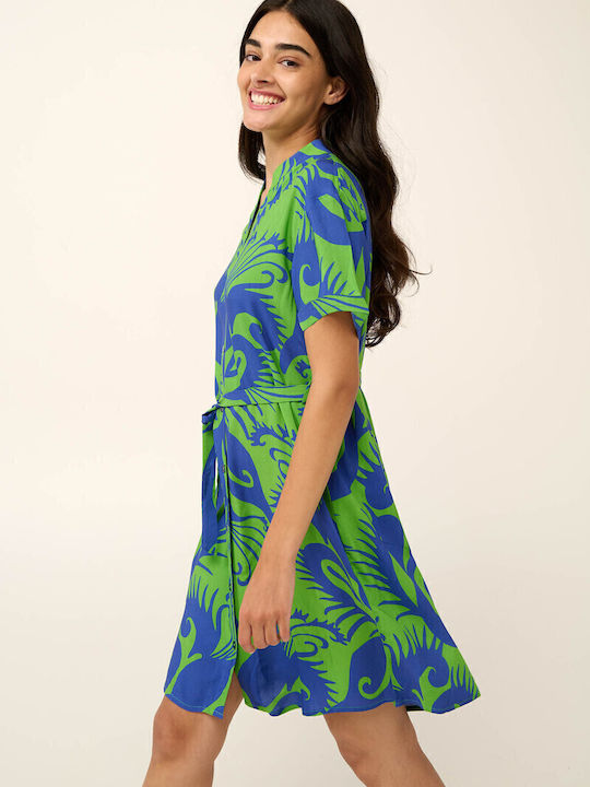 Sommer Mini Damenkleid Grün Jolly