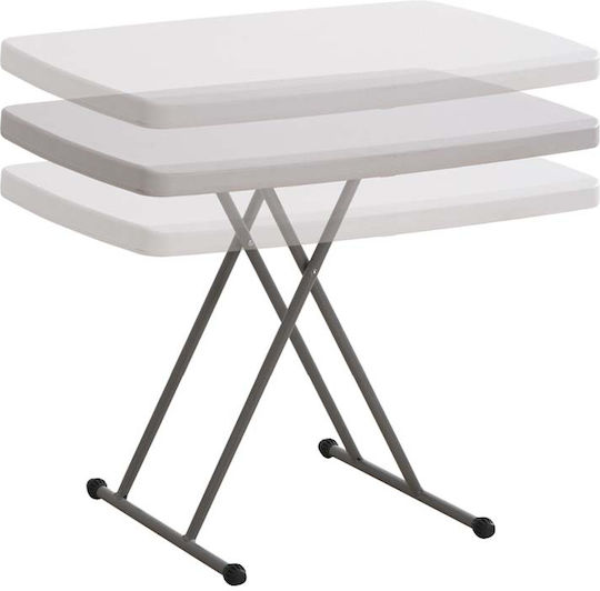 Escape Aluminium Campingmöbel Klapptisch in Campingmöbel 77,5x50x71,5cm Weiß