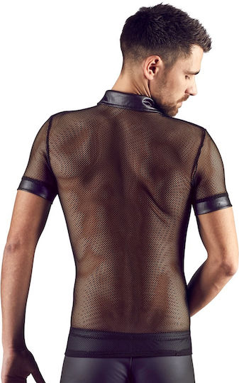 Svenjoyment Underwear Men Net Shirt Sexy Ανδρικό Top Μαύρο