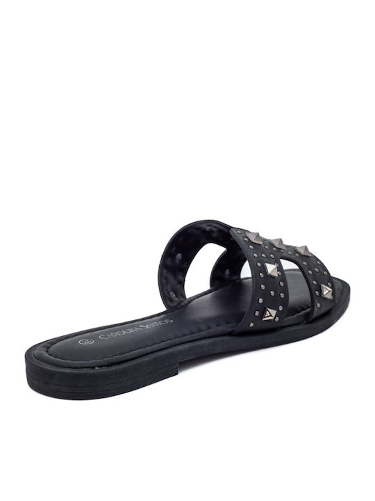 Women's Flat Sandals in Black Color