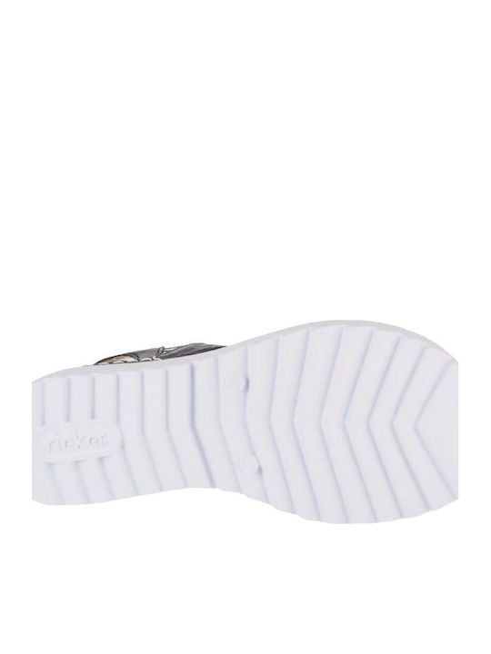 Women's Flat Sandals in Navy Blue Color